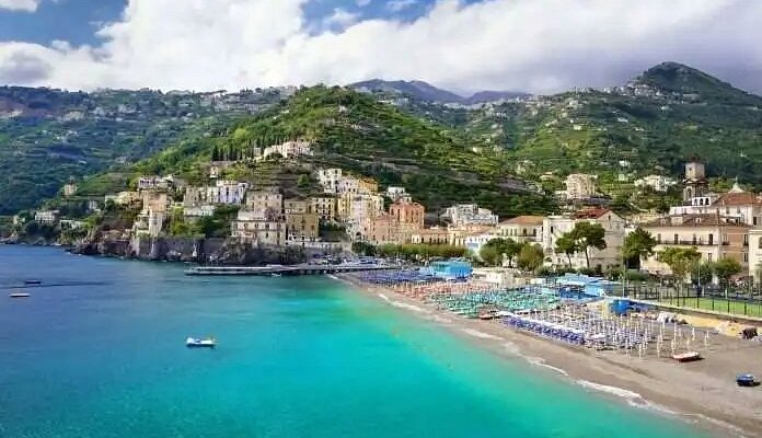 cote amalfitaine, minori, la plage